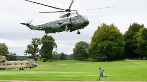The US President Rerouted and Forced to Swap Helicopters On the Way to Stansted Airport